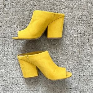 BP mustard yellow mules